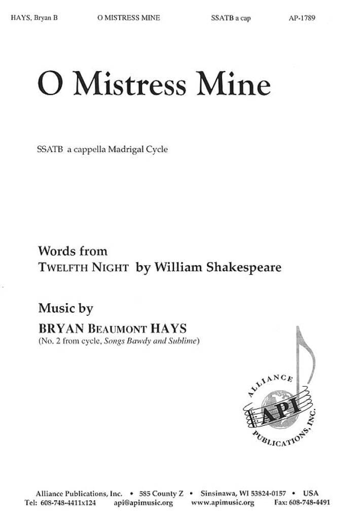 O Mistress Mine